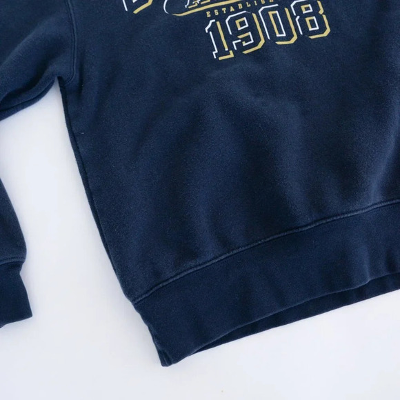 Vintage JanSport Navy UC Davis Quarter Zip Pullover Sweater S - Picture 6 of 9